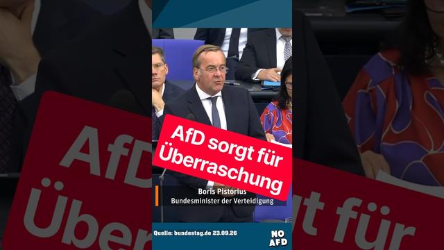 Pistorius gegenüber der AfD wieder schlagfertig