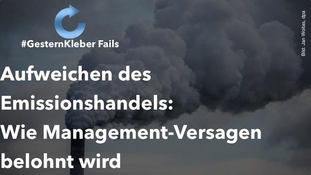 Aufweichen des Emissionshandels ETS: Wie Management-Versagen belohnt wird