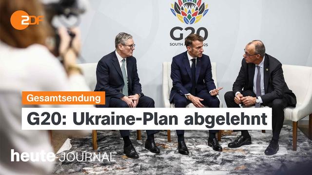 heute journal vom 22.11.25 Klimagipfel, G20-Gipfel in Südafrika, Ukraine erinnert an Holodomor-Opfer