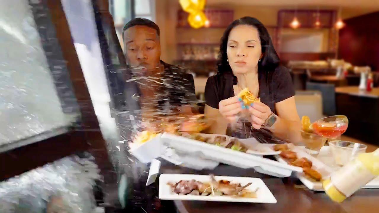 Car Crash Interrupts Food Review