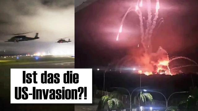 USA greifen Venezuela an! Explosionen und Hubschrauber über Caracas!