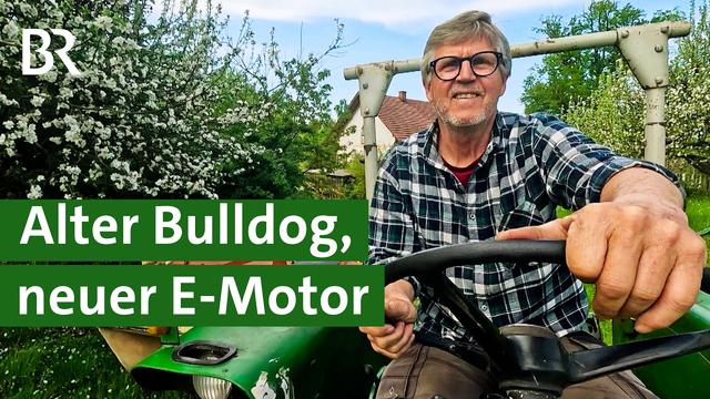 Diesel raus, Elektromotor rein: Tüftler baut Oldtimer zum E-Traktor um | Unser Land | BR