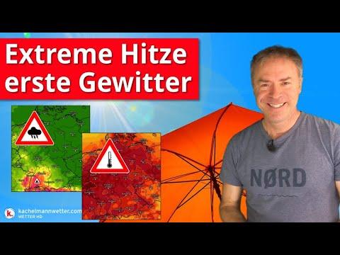 Sehr große Hitze, regional bis nahe 40 Grad - Ansteigendes Gewitterrisiko und örtliche Unwetter