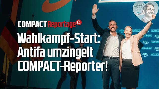 Wahlkampf beginnt: Antifa umzingelt Reporter!