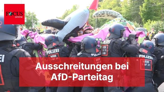 Ausschreitungen bei AfD-Parteitag: Gewalt in Erfurt eskaliert