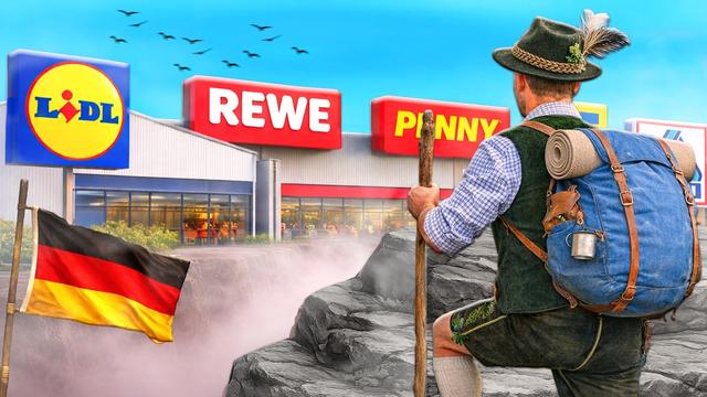 Deutsche Supermärkte in einer Nussschale