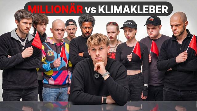 Millionär debattiert gegen Klimakleber (+ Militante Veganerin)