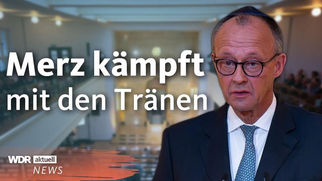 Historische Synagoge wiedereröffnet: Merz kämpft mit Tränen bei bewegender Rede | WDR aktuell