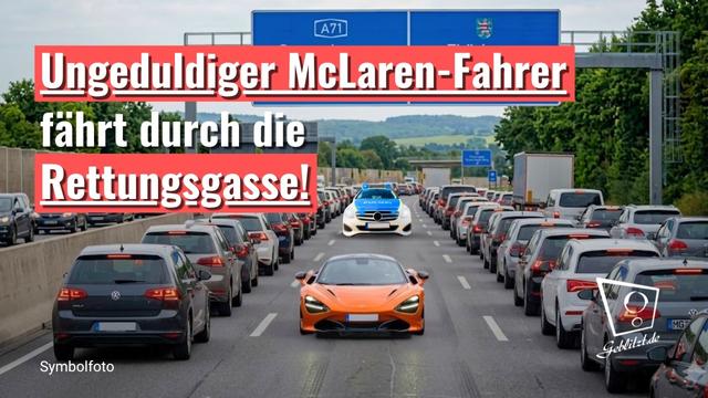 Geisterfahrt durch die Rettungsgasse: Warum diesem McLaren-Fahrer Knast droht