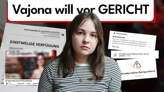 Vajona hat eine EINSTWEILIGE VERFÜGUNG gegen mich erwirkt