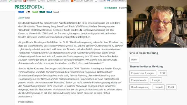 Fahrplan steht: Bis 2045 Ausstieg aus fossilien Energien!