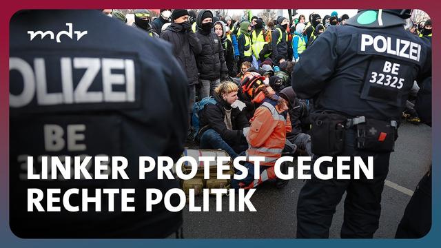 Linker Protest gegen rechte Politik - Der AfD-Bundesparteitag in Erfurt | Fakt ist! | MDR