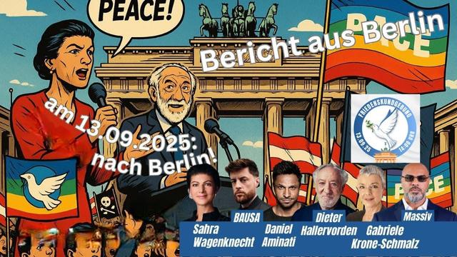 Live‼️:Bericht von Sahra Wagenknecht/Dieter Hallervorden Friedensdemo; Berlin #130925