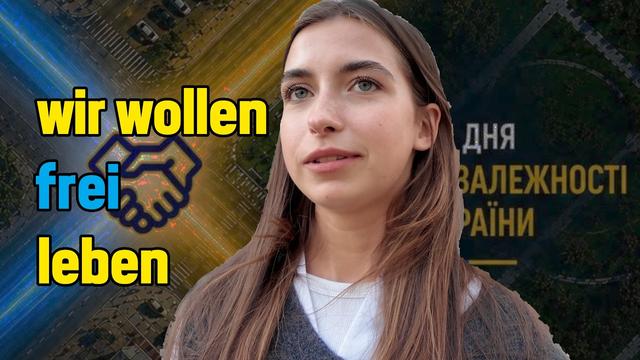 Berührendes Statement eine jungen Ukrainerin in Gießen