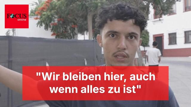 Migrant in Ceuta: "Wir bleiben hier, auch wenn alles zu ist"