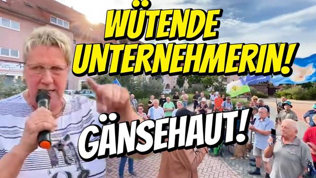 GÄNSEHAUT! Wütende Unternehmerin hat von der Politik der Regierung die Schnauze voll! Starke Wutrede