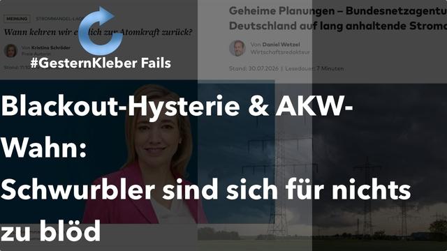 Blackout-Hysterie & AKW-Wahn: Schwurbler sind sich für nichts zu blöd
