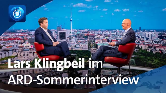 Lars Klingbeil im ARD-Sommerinterview