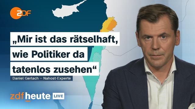 Eskalation im Libanon: Nahost-Experte Gerlach ordnet ein | ZDFheute live