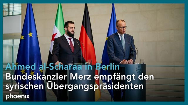 Bundeskanzler Friedrich Merz trifft den syrischen Übergangspräsidenten Ahmed al-Scharaa | 30.03.2026