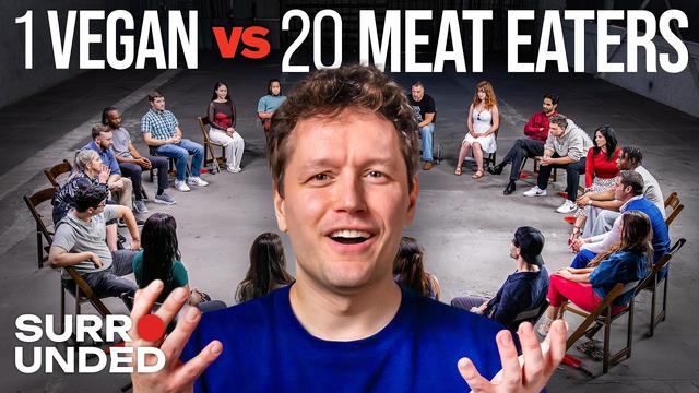 1 Vegan vs 20 Meat Eaters (ft. @DrJackSymes) | Surrounded