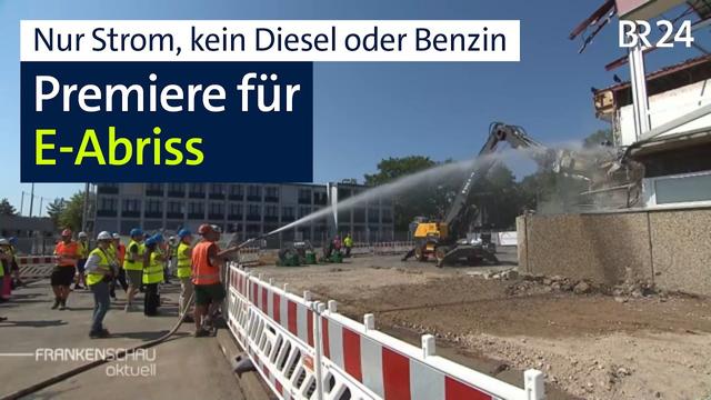 Erstmals vollelektrischer Abriss in Erlangen: Pionierarbeit an neuem Siemens-Standort | BR24