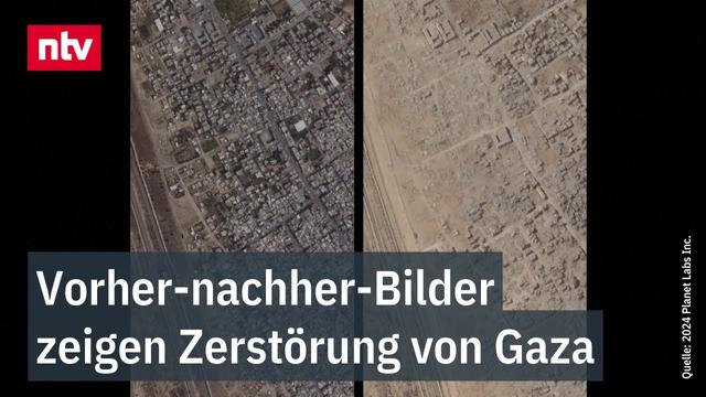 Risiken durch freigesetzte Gifte: Vorher-nachher-Bilder zeigen Zerstörung von Gaza | ntv