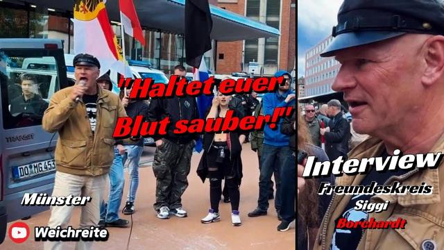 "Haltet euer Blut sauber!" Münster Freundeskreis Siggi Borchardt & Antifa Gegendemo 13.9.25