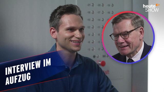 Küsschen für Trump? Wadephul verteidigt im Aufzug seine Außenpolitik | heute-show: Next Stop Köster