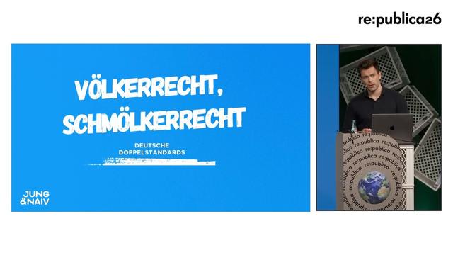 Vortrag: "Völkerrecht, Schmölkerrecht" - Tilo Jung über deutsche Doppelstandards (re:publica 2026)