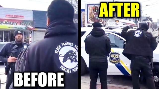Terrified Cops FLEE the Scene When They Spot the Black Panthers